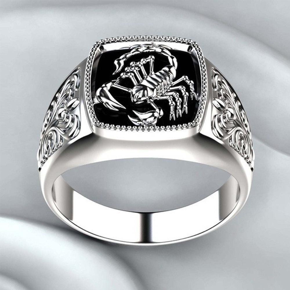 Nhẫn Hình Bọ Cạp Lấp Lánh Phong Cách Punk Retro Cá Tính Cho Nam