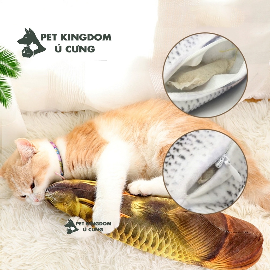 Đồ Chơi Cho Mèo Cá Nhồi Bông Kèm Catnip