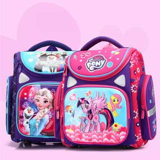 Balo chống gù hình 3D Elsa, Pony cho học sinh tiểu học lớp 1-5