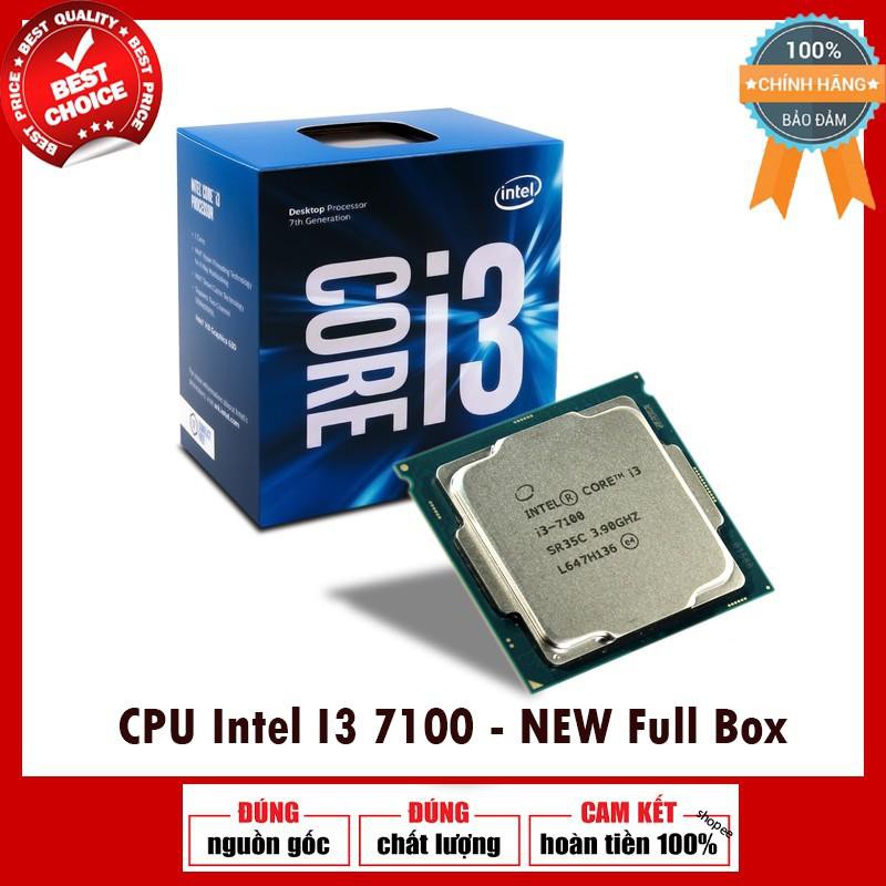 Bộ vi xử lý / CPU Intel Core i3-7100 (3.9GHz, 2 nhân 4 luồng, 3MB Cache, 51W)