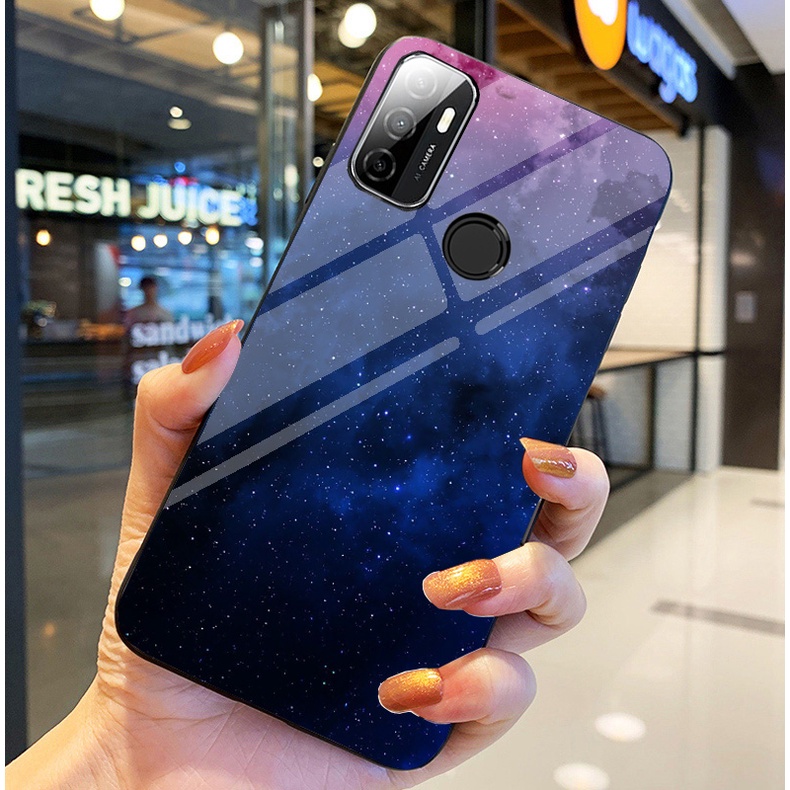 Ốp Lưng OPPO A53 Ốp kính bóng cao cấp Phi Hành Gia