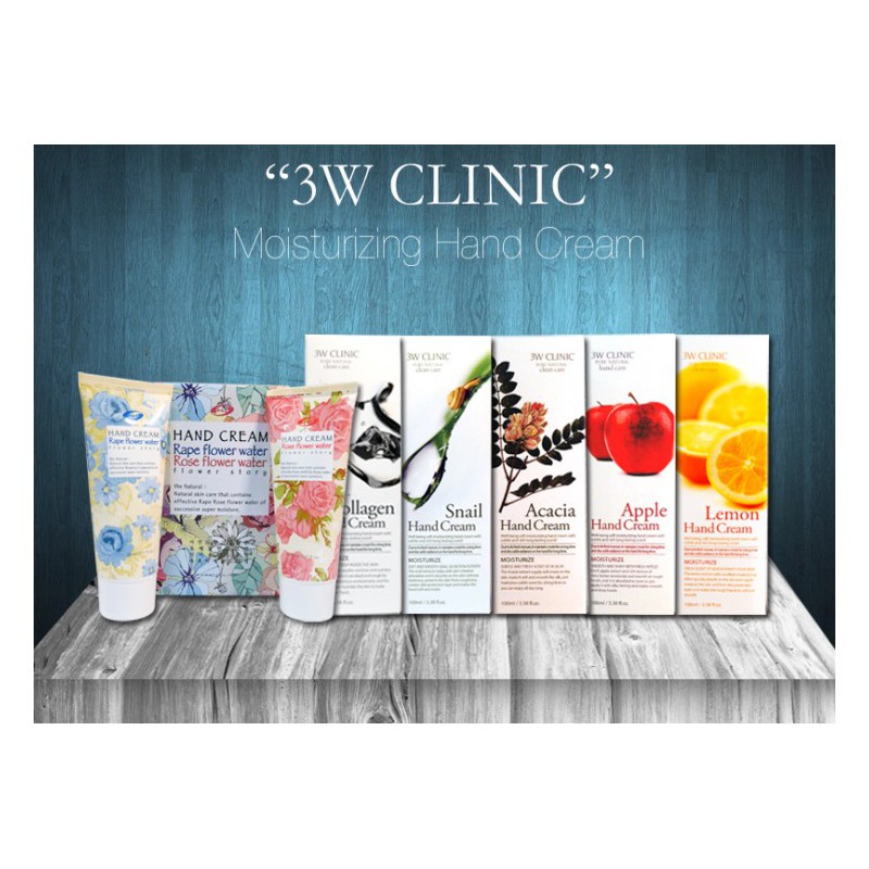 Kem Dưỡng Da Tay Hương Chanh  mươt 3W Clinic Hand Cream 100ml _ 3W Clinic Chính Hãng