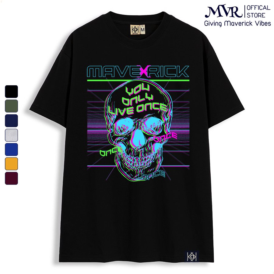 Áo thun nam nữ tay lỡ Maverick you only live once chất chơi phông Hàn Quốc local brand MVR KK3800
