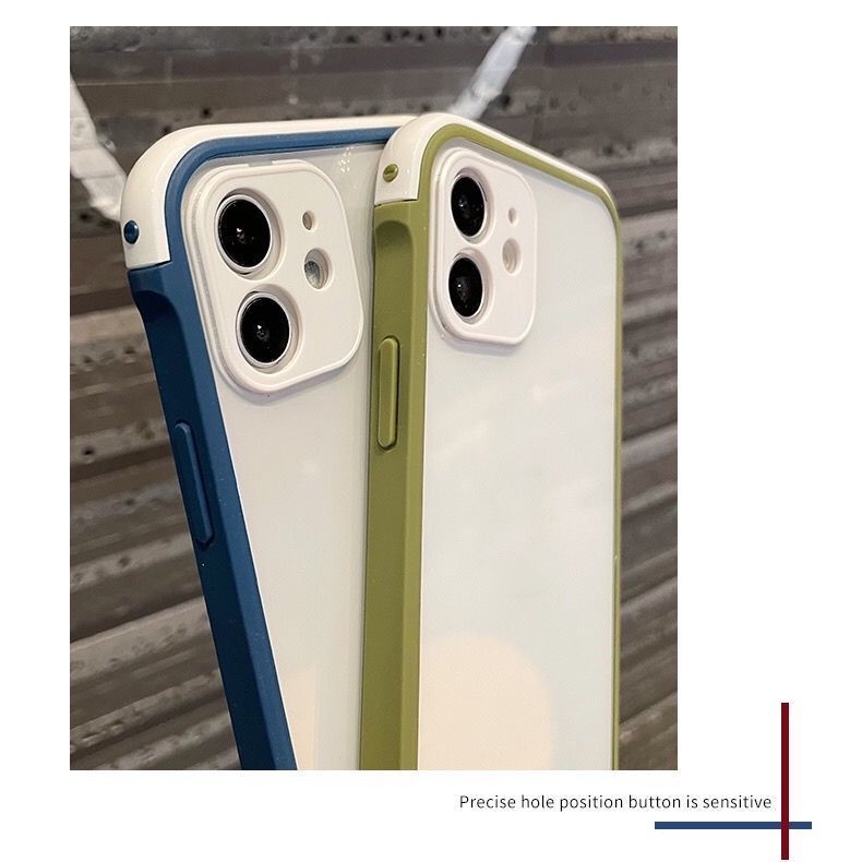 Ốp Điện Thoại Acrylic Mềm Trong Suốt Chống Rơi Sang Trọng Cho iPhone 13 12 11 Pro Max X XS XR