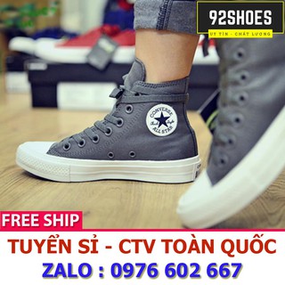 💟 [GIÀY ĐẸP + GIẢM GIÁ SỐC 20%] 💟 Giày thể thao cv all star Chuck 2 cổ cao xám ghi - Hàng Việt Nam Xuất Khẩu xịn