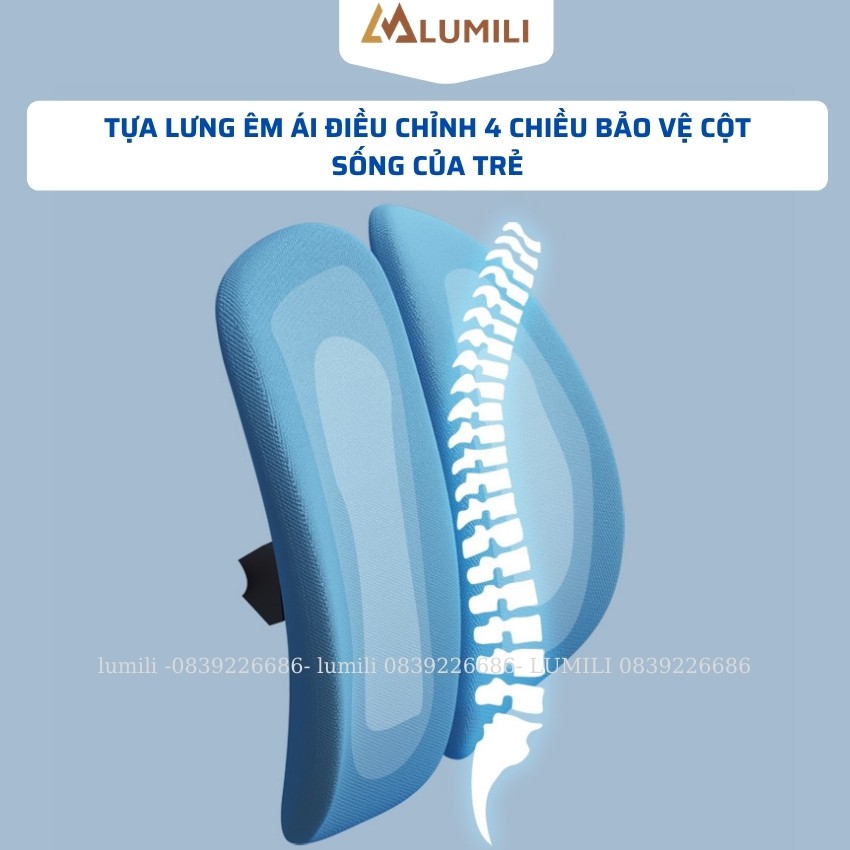 Bàn học sinh Lumili R16 có giá sách chống gù chống cận, bàn học thông minh kèm kệ sách phù hợp cho học sinh tiểu học