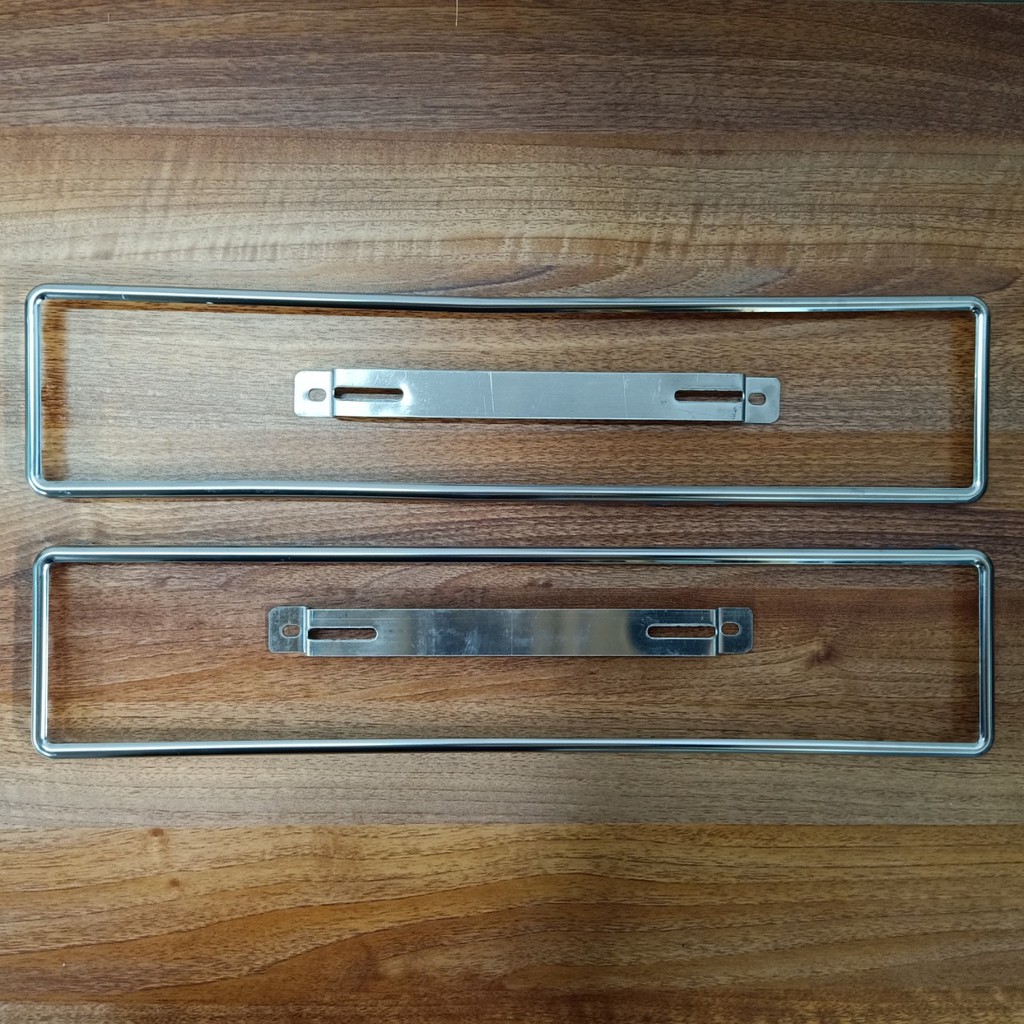 Khung biển số ô tô kích thước  mẫu mới biển số dài biển số inox có viền đẹp