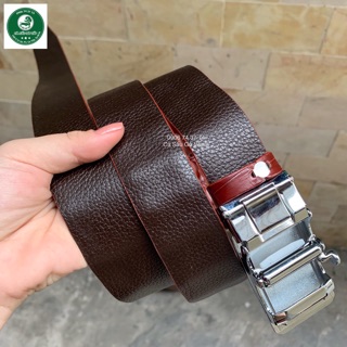 Thắt Lưng Da Cá Sấu 4cm Nâu Đỏ - Cá Sấu Gò Vấp
