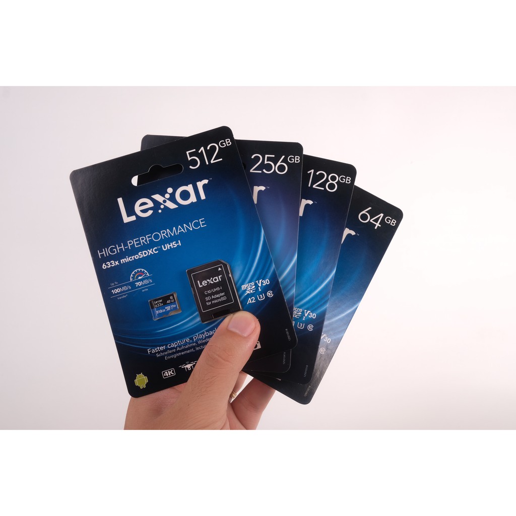 Thẻ nhớ 256GB  Lexar microSDHC / microSDXC ™ UHS-I 633x - Class10-100mb/s