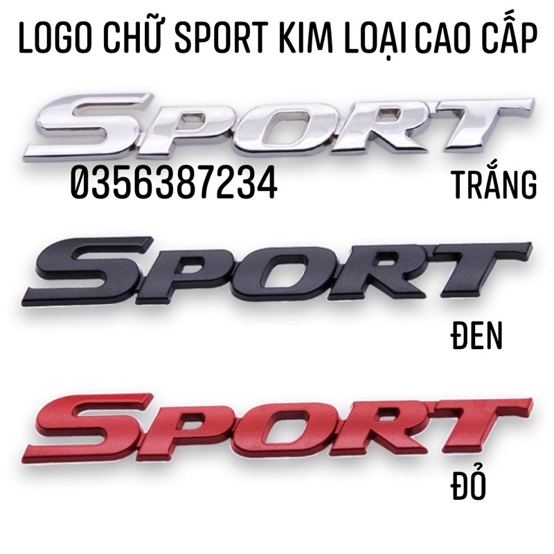 LOGO CHỮ SPORT KIM LOẠI CAO CẤP GIÁ RẺ nhất