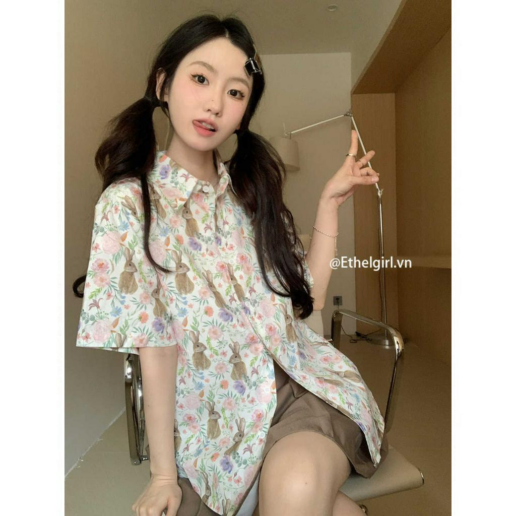 Áo Sơ Mi Ngắn Tay Có Cổ Thời Trang Mùa Hè Hàn Quốc Dành Cho Nữ