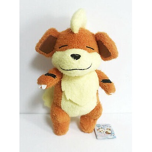 Gấu bông pkm Pokegyutto - Sleeping Growlithe 10" Stuffed Plush chính hãng Nhật Bản