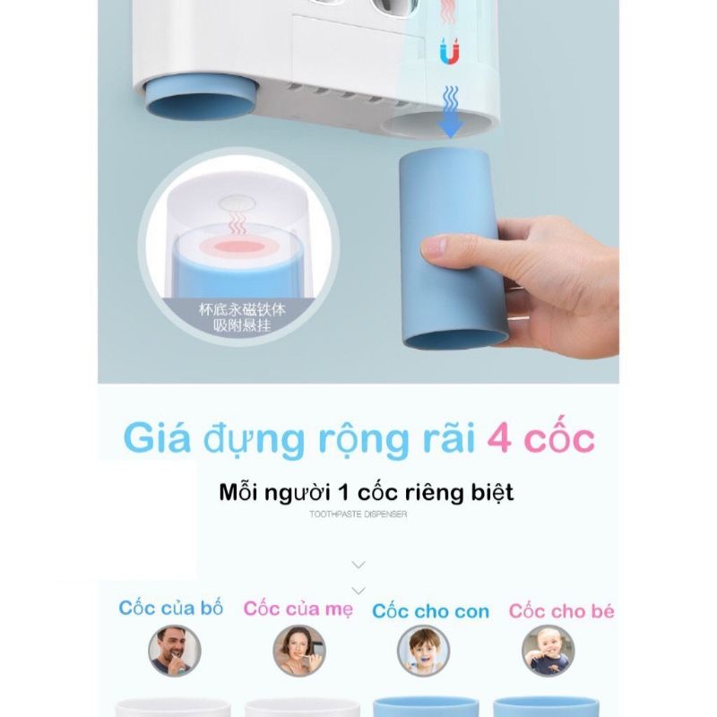 Bộ Nhả Kem Đánh Răng Tự Động ECOCO Cao Cấp