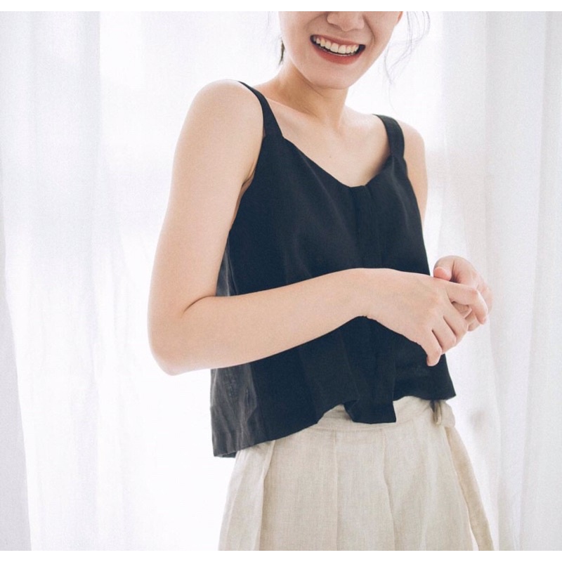 Áo 2 dây linen tưng premium