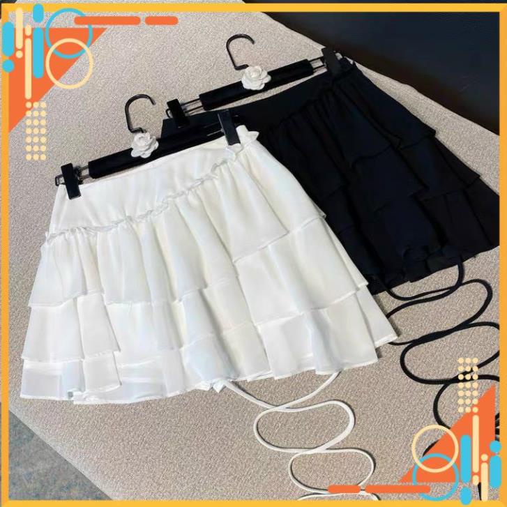 [Thế Giới Coptop] Chân váy voan 3 tầng quấn dây đùi C017 [Hàng Đẹp]