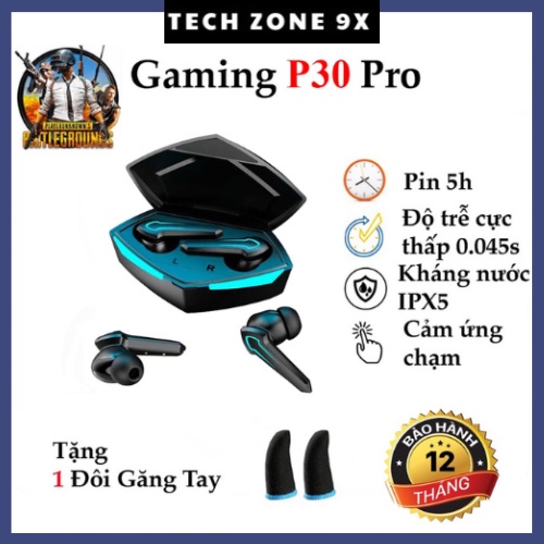 Tai Nghe Bluetooth Gaming P30 Pro Tws, Tai Nghe Chơi Game Bluetooth 5.2 Có Mic , Pin trâu,Độ Trễ Thấ