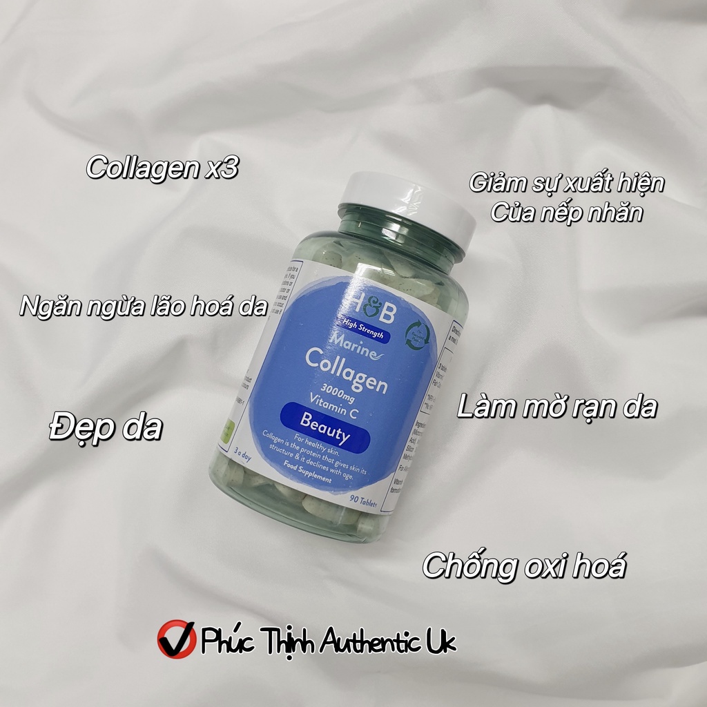 Viên Uống Collagen Thủy Phân Thế Hệ Mới 3000mg Làm Trắng Da - Marine Collagen Holland With Vitamin C 3000mg