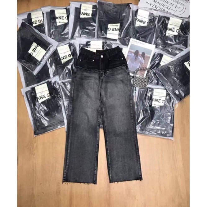 Quần jeans pha màu cạp hàng QCL1
