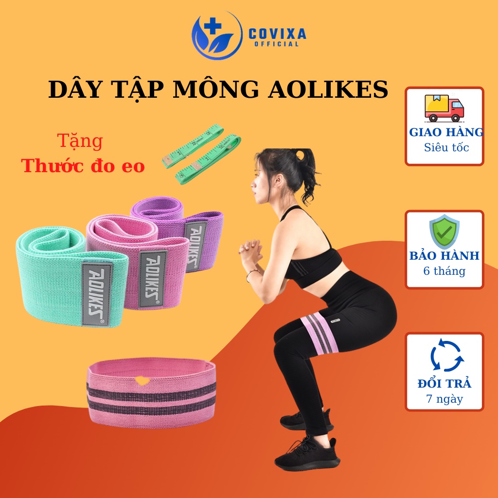 Dây miniband kháng lực tập mông Aolikes,Dây kháng lực tập gym Covixa22.official