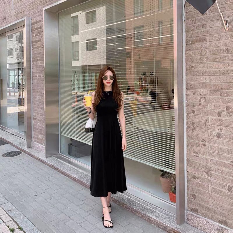 BÁN SỈ VÁY COTTON MIDI DÁNG XÒE