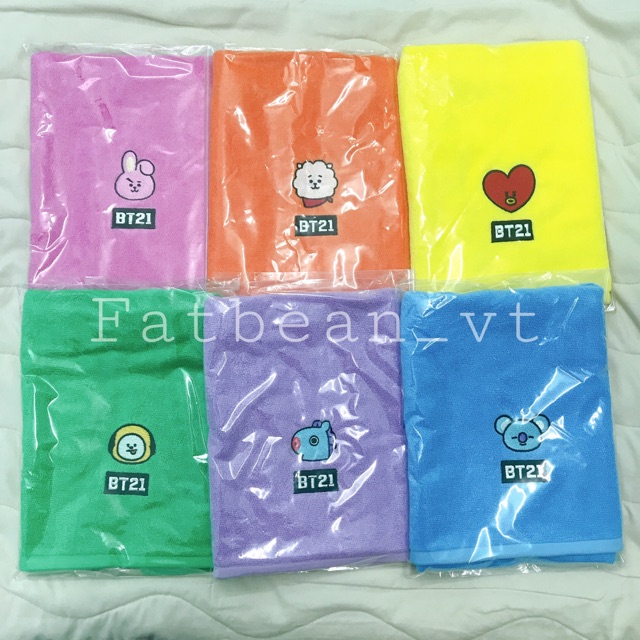 Khăn BT21 | Hàng chính hãng order từ bên store Hàn | Hàng có sẵn |