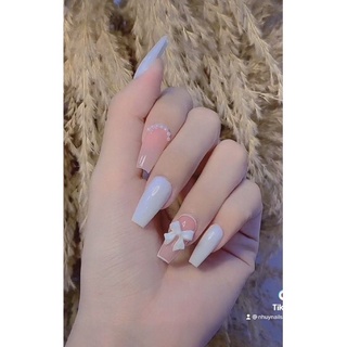 Nailbox móng úp đính nơ thiết kế theo size sỉ từ 5 mẫu bất kì❤️