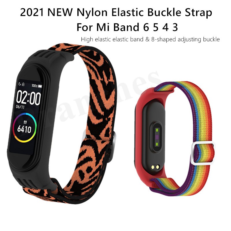 Dây đeo sợi nylon thay thế cho đồng hồ thông minh Xiaomi Mi Band 6 5 4 3