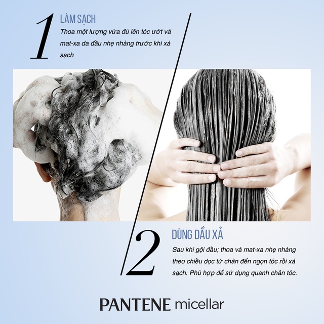 Dầu gội Pantene Micellar Làm sạch & Dưỡng ẩm Chiết xuất Hoa súng 530 ml | BigBuy360 - bigbuy360.vn