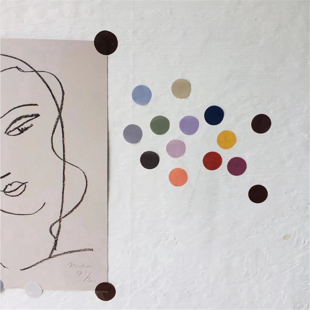 Nhãn dán hình tròn trang trí nhật kí/sổ tay/scrapbook