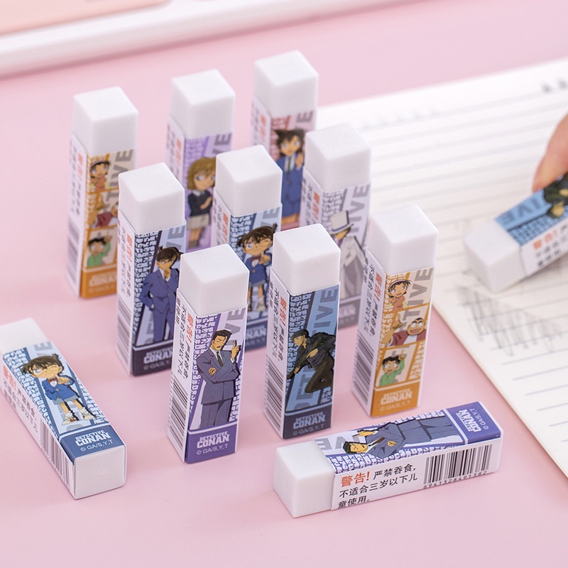 Gôm tẩy thiết kế họa tiết anime Conan đáng yêu dành cho học sinh