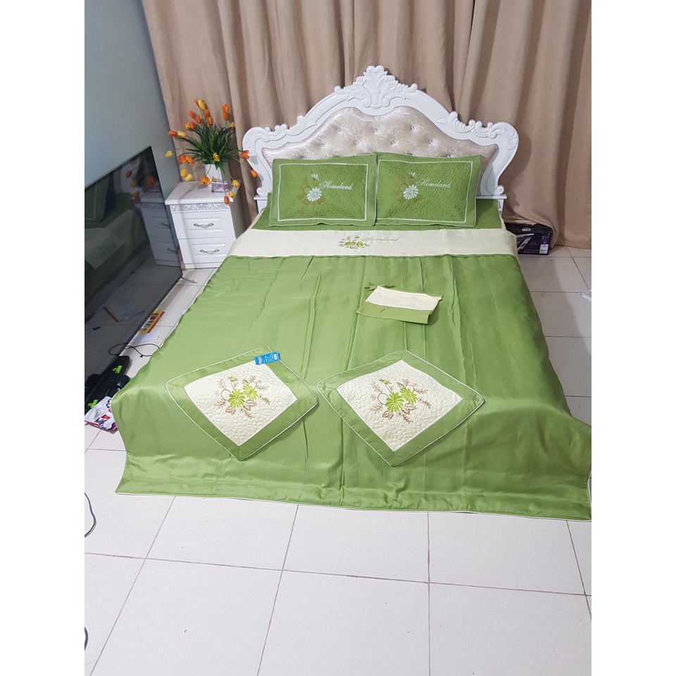 Set ga gối cotton satin cao cấp, bộ ga gối cưới đủ màu