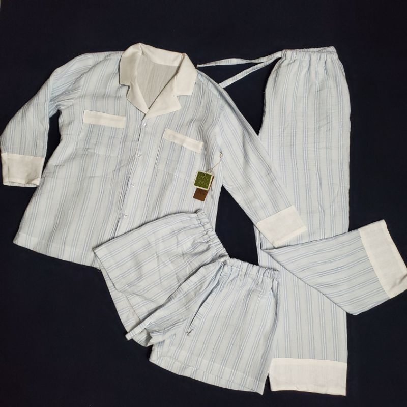 Set đồ bộ ngủ 3 món pyjama xuất dư xịn