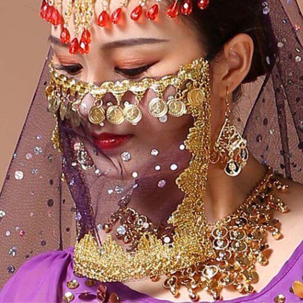 Váy Múa Bụng Đính Kim Sa Lấp Lánh Thời Trang Cho Nữ