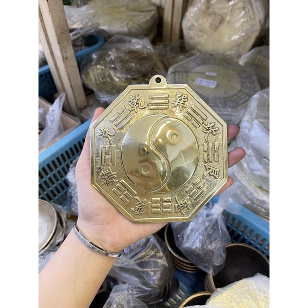 Gương bát quái lồi âm dương trấn trạch - đồ đồng gia phát