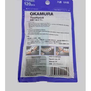 Okamura - Tăm nhựa Okamura chất lượng Nhật Bản (bịch 120 cây/140 cây)