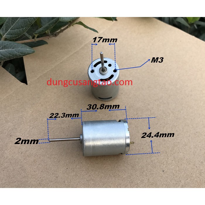 Motor nhỏ tốc độ cao RK370SD 12VDC 25000 vòng/phút / Động cơ tốc độ cao RK 370 SD 12V 25000rpm