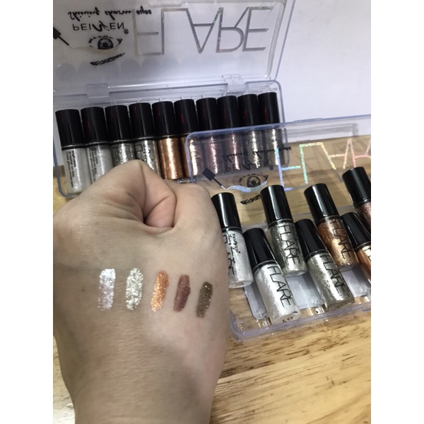 Nhũ Mắt FLARE hộp 10cây gồm 5 màu