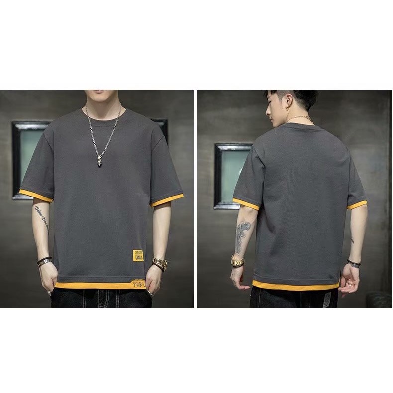 Áo Thun cotton Ngắn Tay Form Rộng Thời Trang Mùa Hè Cho Nam