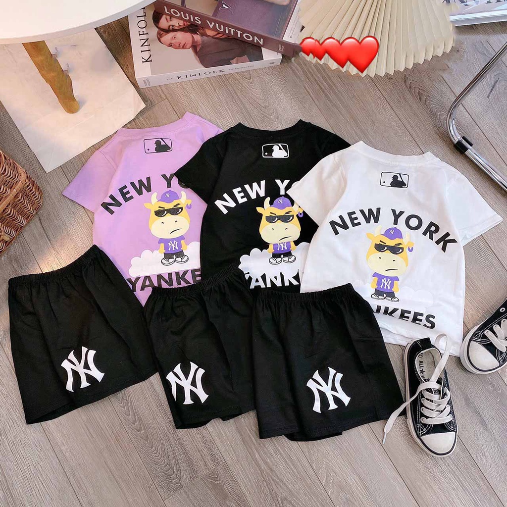 [SIZE ĐẠI] BỘ CỘC TAY NEW YORK CHẤT COTTON MỀM MÁT HÀNG LOẠI 1 PHONG CÁCH CHO BÉ 15-30KG. VIDEO THẬT. XƯỞNG MAY BIBO