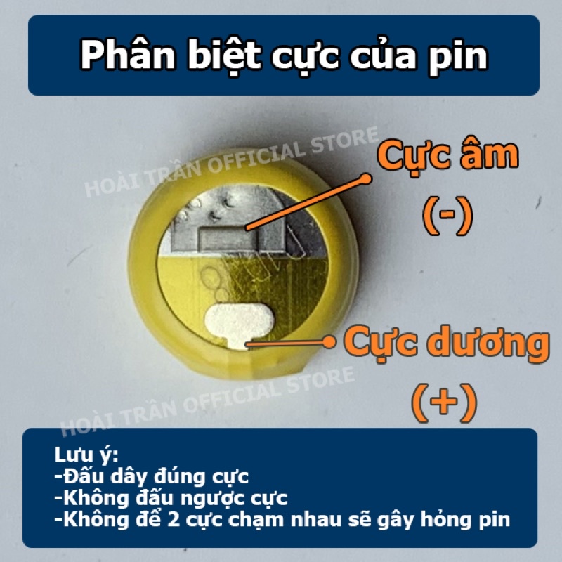 Pin nút Li-ion 3.6V LIR1040 35mAh (Lithium ion) cho tai nghe Bluetooth TWS, có thể sạc lại được