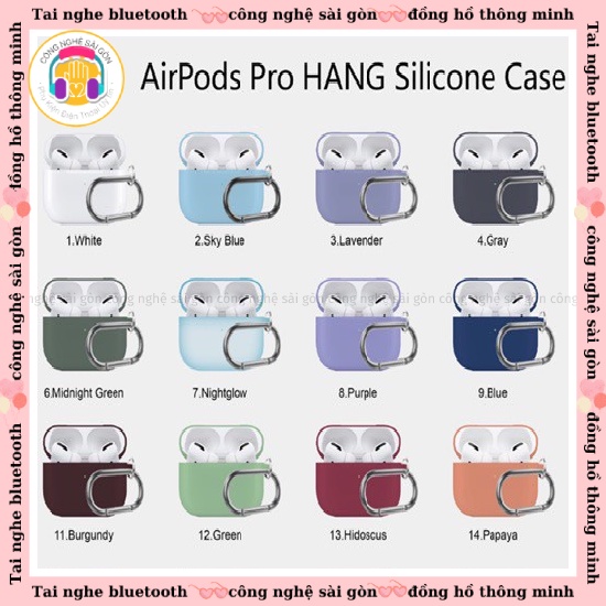 Vỏ Ốp case Airpod Đựng Tai Nghe Airpods Pro Nhiều Màu Cute Chất Liệu Silicon Cao Cấp Hàng Loại 1 Dày Dặn