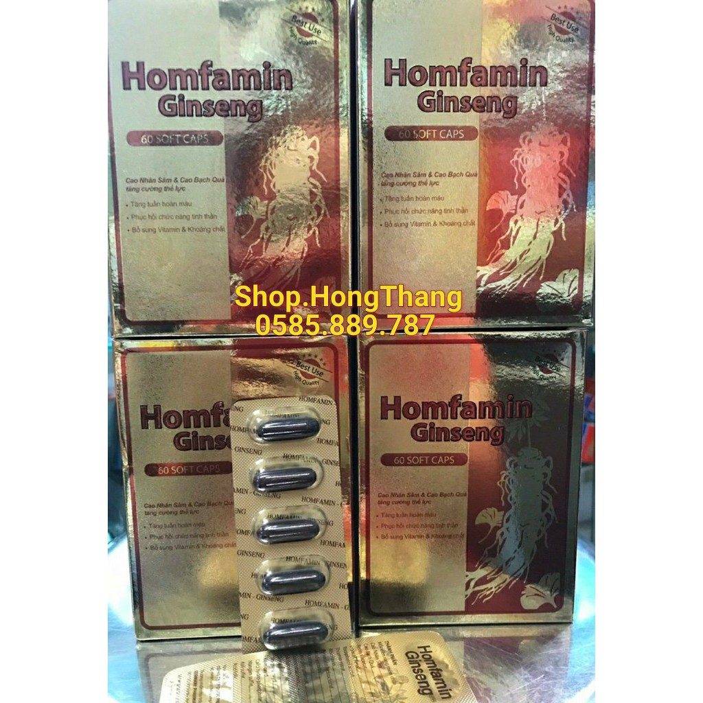 Homramin ginseng và homfamin hỗ trợ phục hồi sức khoẻ giúp ăn ngon ngủ ngon tăng cường thể lực