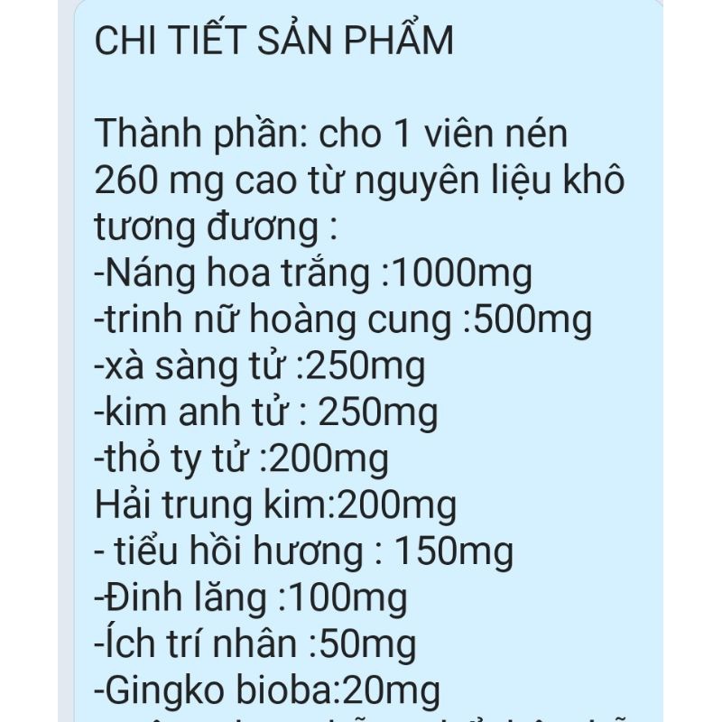 VIÊN TIỂU ĐÊM ALEXAN - Lọ 30 viên