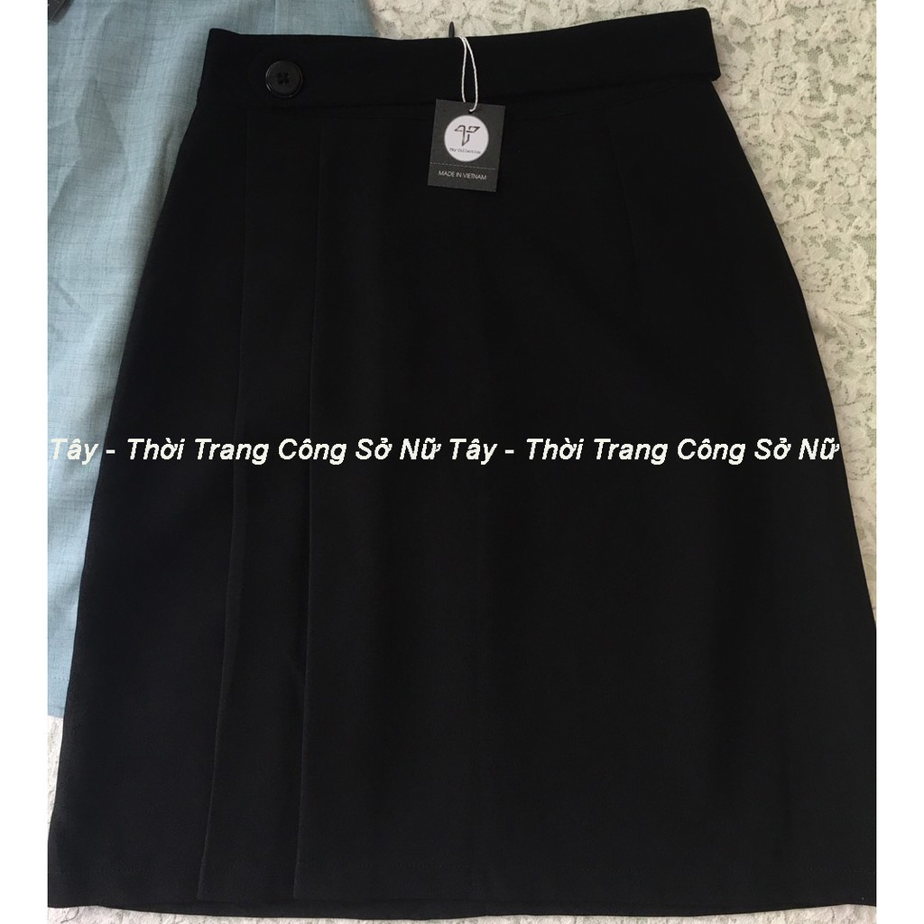 Chân Váy Công Sở Chữ A Phối Đai Xếp Ly Thanh Lịch Thiết Kế Tây Collection | BigBuy360 - bigbuy360.vn