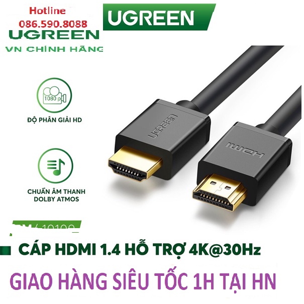 Dây HDMI Dài 5M UGREEN HD104 10109 - Hàng chính hãng BH 18 Tháng