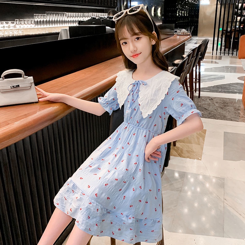 Đầm Công Chúa Dáng Dài Họa Tiết Hoa Anh Đào Thời Trang Mùa Hè Cho Bé Gái Từ 3-4 - 5-6 - 7-8 - 9-10 - 11-12 Tuổi
