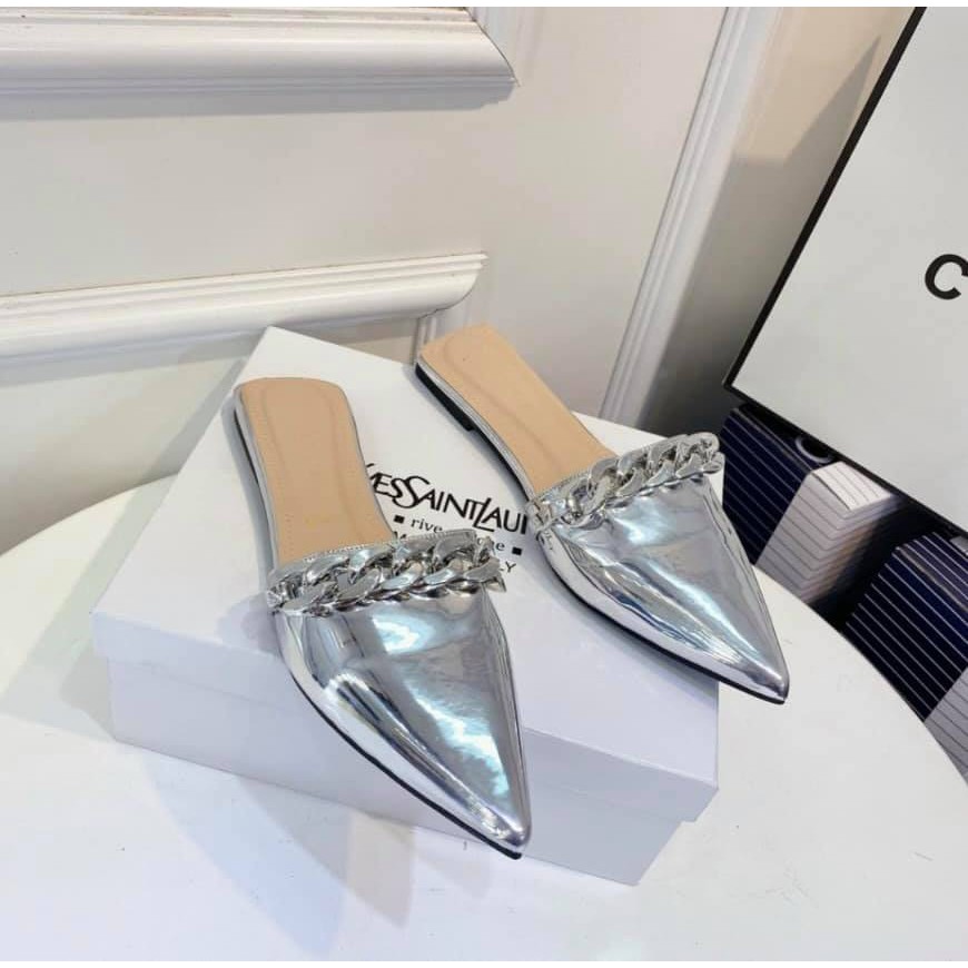 GIÀY SỤC MŨI NHỌN VIỀN XÍCH NHỎ | BigBuy360 - bigbuy360.vn