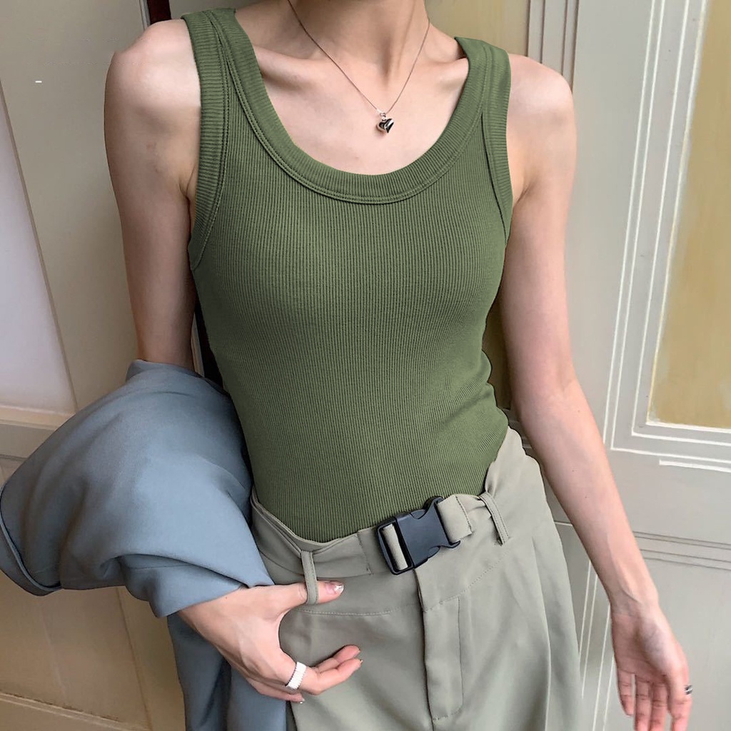 Áo ba lỗ nữ dáng dài ❤️ICOTTON❤️ Áo tanktop sát nách form ôm thun tăm mặc trong áo vest mềm mịn mát
