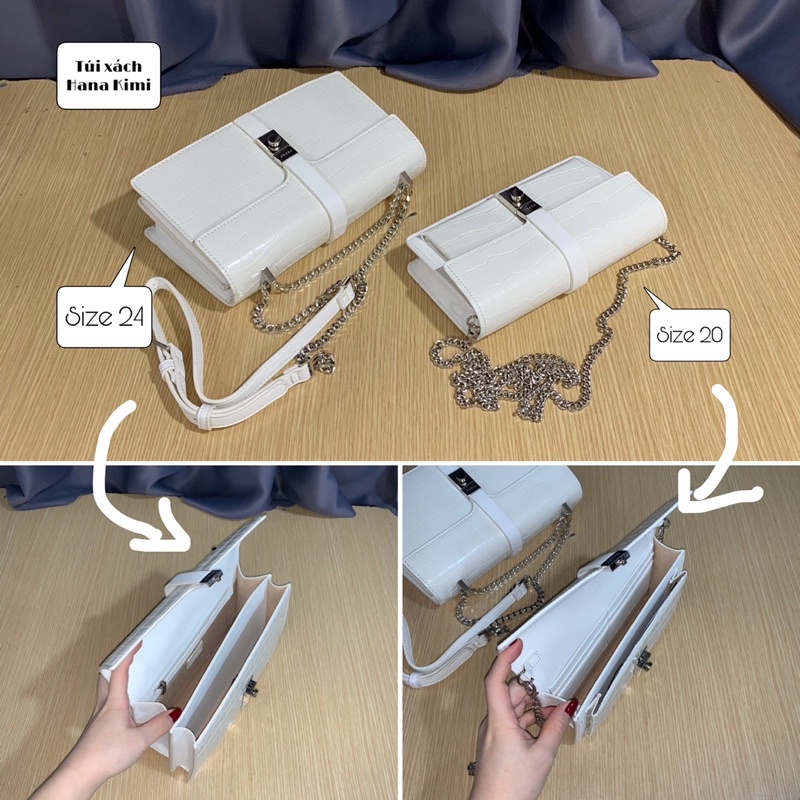 Túi đeo chéo nữ da rắn size 20- size 24