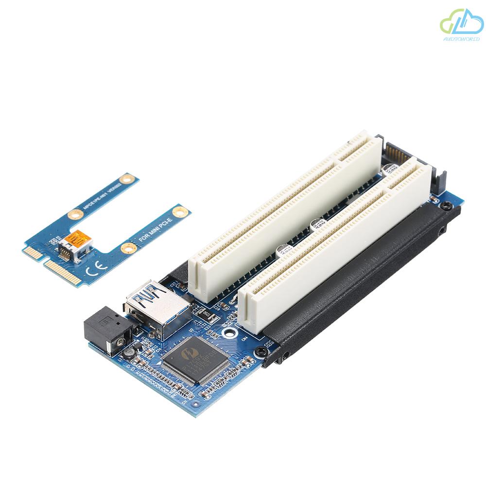 Card Mở Rộng Chuyển Đổi PCI-E Sang PCI-E Sang PCI Với Cáp Nguồn SATA